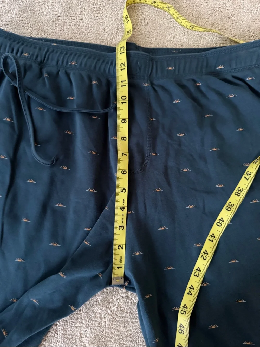 Faherty x Roller Rabbit Simon Blue Mini Wave Pajama Pants Mens Size XL Lounge
